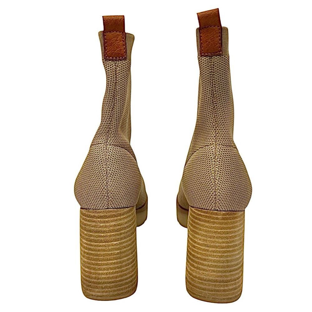 MI.IM Minimalist Platform Chunky Tan Women’s Knit Boots Size 7.5 Medium EUC - Picture 2 of 10